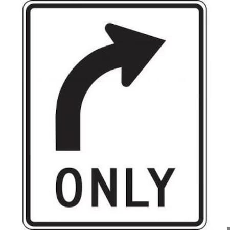 Accuform LANE GUIDANCE SIGN RIGHT TURN ONLY FRR037HP FRR037HP